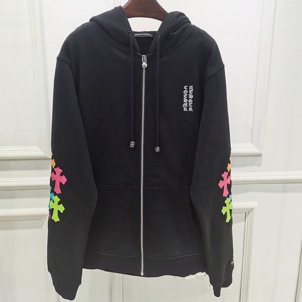 new 2020 croxin multicolor embroidered with skin stickers women's long hooded zipper sweater, Black
new 2020 croxin multicolor embroidered with skin stickers women's long hooded zipper sweater, Black