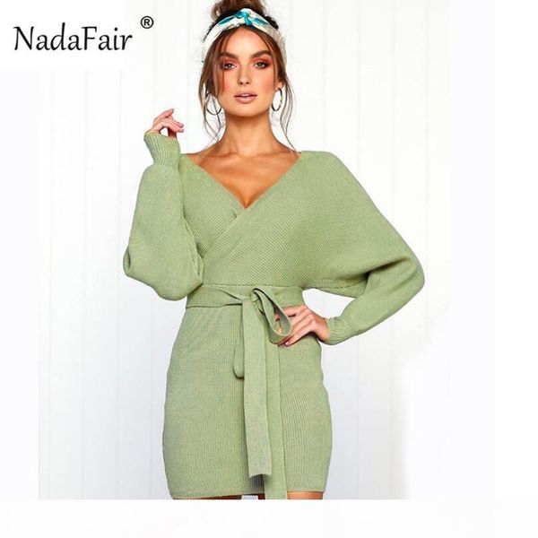nadafair с длинным рукавом v шеи вязаное платье женщин повседневная створки осень зима свитер платье женские сексуальные элегантные порты пу, White;black
nadafair с длинным рукавом v шеи вязаное платье женщин повседневная створки осень зима свитер платье женские сексуальные элегантные порты пу, White;black