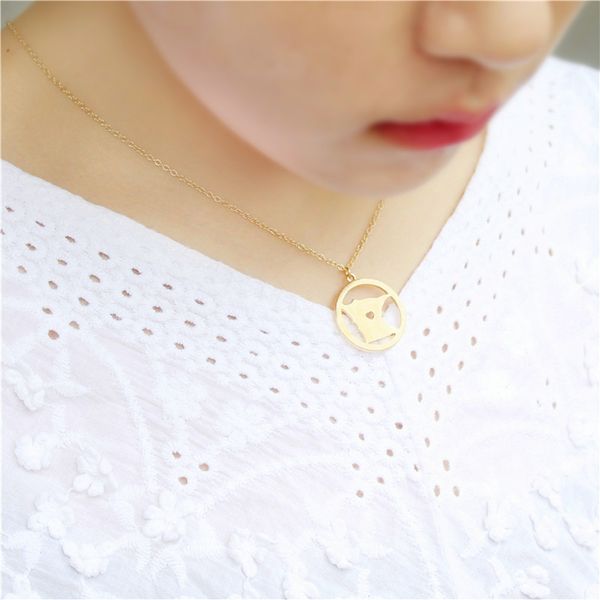 popular in europe and america, usa state map necklace minnesota pendant as a gift for friends, Silver
popular in europe and america, usa state map necklace minnesota pendant as a gift for friends, Silver