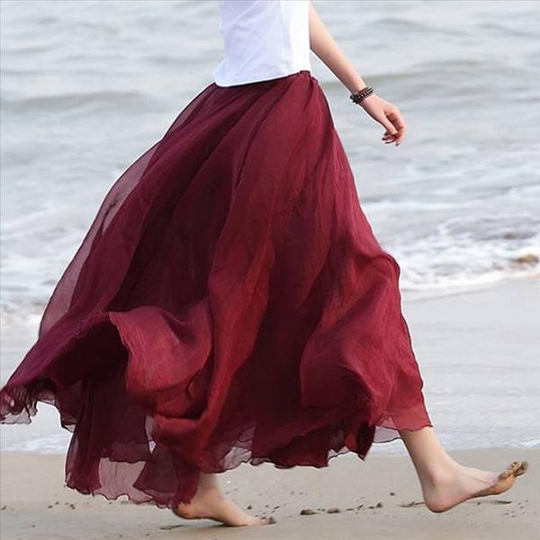 2021 женщины boho chiffon long maxi юбка пляж повседневная свободная сарафана леди высокое ожидание плиссированная линия твердая юбка, Black
2021 женщины boho chiffon long maxi юбка пляж повседневная свободная сарафана леди высокое ожидание плиссированная линия твердая юбка, Black