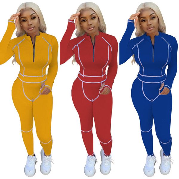 autumn women designers tracksuit zipper pullover + pants legging two piece outfit solid color fashion ladies casual clothes g12206, White
autumn women designers tracksuit zipper pullover + pants legging two piece outfit solid color fashion ladies casual clothes g12206, White