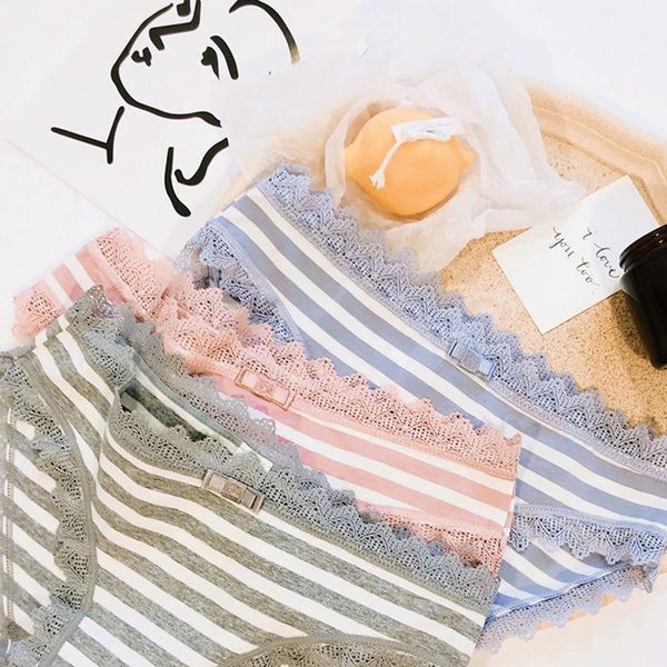 women underwear panties striped lace sweet cute sports popular seamless hip mid-waist pure cotton panties women's briefs1, Black;pink
women underwear panties striped lace sweet cute sports popular seamless hip mid-waist pure cotton panties women's briefs1, Black;pink