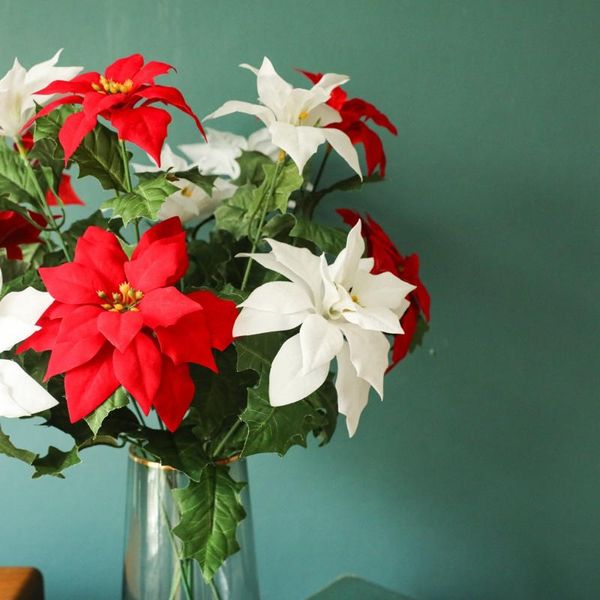 christmas decorations poinsettia with leaves artificial flower plants autumn fall party wedding decor flores
christmas decorations poinsettia with leaves artificial flower plants autumn fall party wedding decor flores