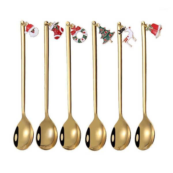 6pcs stainless steel christmas coffee spoon teaspoon gold silver santa claus cute xmas gift new year kitchen dining tableware1
6pcs stainless steel christmas coffee spoon teaspoon gold silver santa claus cute xmas gift new year kitchen dining tableware1