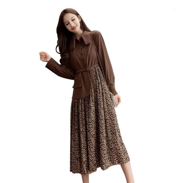 2020 autumn new style temperament thin floral stitching fake two-piece dress fashion long sleeve dress female comfortable s - xl1, Black;gray
2020 autumn new style temperament thin floral stitching fake two-piece dress fashion long sleeve dress female comfortable s - xl1, Black;gray