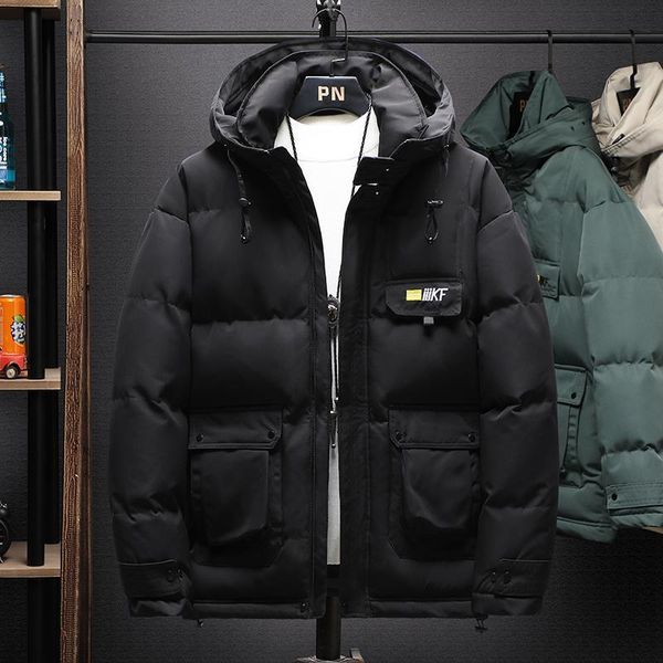 men's down & parkas 2021 luxury padded jacket cotton winter thick clothes boys handsome tooling, Black
men's down & parkas 2021 luxury padded jacket cotton winter thick clothes boys handsome tooling, Black