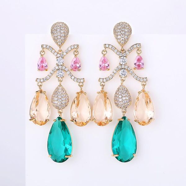 dangle & chandelier colorful water drop zirconia earrings shining stereoscopic design cz stone fashion women luxury jewelry wholesale, Silver
dangle & chandelier colorful water drop zirconia earrings shining stereoscopic design cz stone fashion women luxury jewelry wholesale, Silver