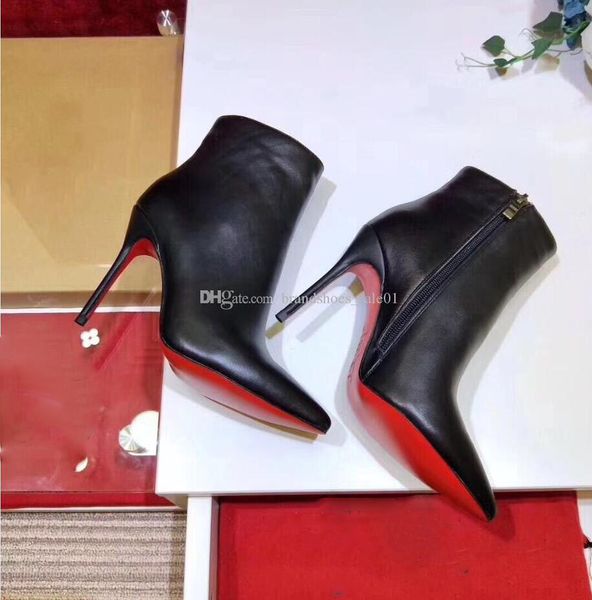 2019 luxury black red leather with spikes pointed toes women ankle boots fashion designer ladies red bottom high heels shoes pumps dh
2019 luxury black red leather with spikes pointed toes women ankle boots fashion designer ladies red bottom high heels shoes pumps dh