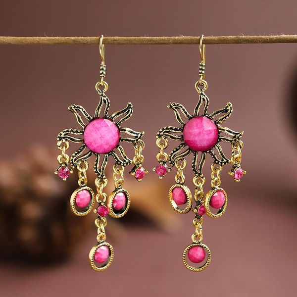 bohemian ethnic style women earrings retro alloy hollow sun flower resin gem dangle earrings vintage jewelry, Silver
bohemian ethnic style women earrings retro alloy hollow sun flower resin gem dangle earrings vintage jewelry, Silver