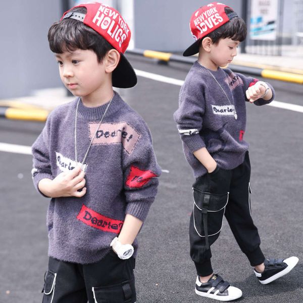 wear boys' sweater pullover autumn winter 2020 new children's middle and big children mink veet foreign sle boy han banchao, Blue
wear boys' sweater pullover autumn winter 2020 new children's middle and big children mink veet foreign sle boy han banchao, Blue