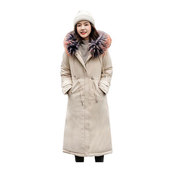 women x-long winter jacket fur collar hooded windproof warm bio down jacket oversize cotton padded parkas casaco feminino, Black
women x-long winter jacket fur collar hooded windproof warm bio down jacket oversize cotton padded parkas casaco feminino, Black