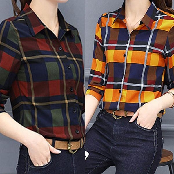 fashion women and blouses plus size business shirt lattice printing long sleeve lapel blouse women's shirts blusa mujer2021, White
fashion women and blouses plus size business shirt lattice printing long sleeve lapel blouse women's shirts blusa mujer2021, White