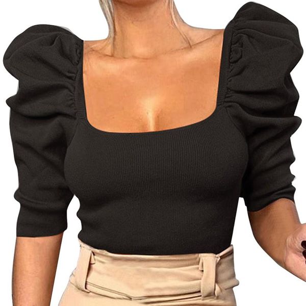 vintage puff half sleeve women blouse square neck korean style crop white black slim fit blouses blusas kg-839, White;red
vintage puff half sleeve women blouse square neck korean style crop white black slim fit blouses blusas kg-839, White;red