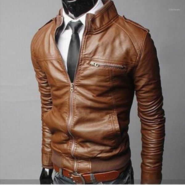 men leather jackets autumn spring motorcycle casual pu jackets male long sleeve stand collar slim leisure men pu outwear work1, Black;brown
men leather jackets autumn spring motorcycle casual pu jackets male long sleeve stand collar slim leisure men pu outwear work1, Black;brown