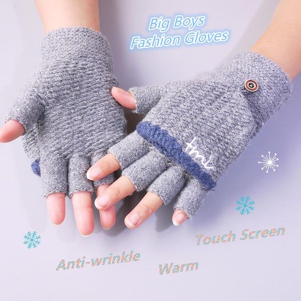 boys gloves winter kids half finger warm knitted stretch touch screen mittens 9-18 year-old writing driving riding outdoor sport, Blue;gray
boys gloves winter kids half finger warm knitted stretch touch screen mittens 9-18 year-old writing driving riding outdoor sport, Blue;gray