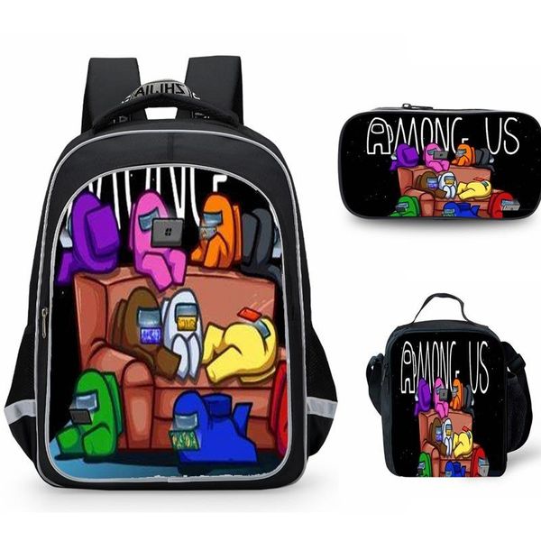3pcs/set among us 3d games men women backpack lunch bag hip hop students teenage boys girls schoolbag travel bag pencil case
3pcs/set among us 3d games men women backpack lunch bag hip hop students teenage boys girls schoolbag travel bag pencil case