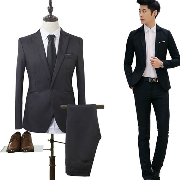 men suits black peaked lapel business wedding suits for men jacket blazer custom made slim fit formal tuxedos man prom evening party, Black;gray
men suits black peaked lapel business wedding suits for men jacket blazer custom made slim fit formal tuxedos man prom evening party, Black;gray