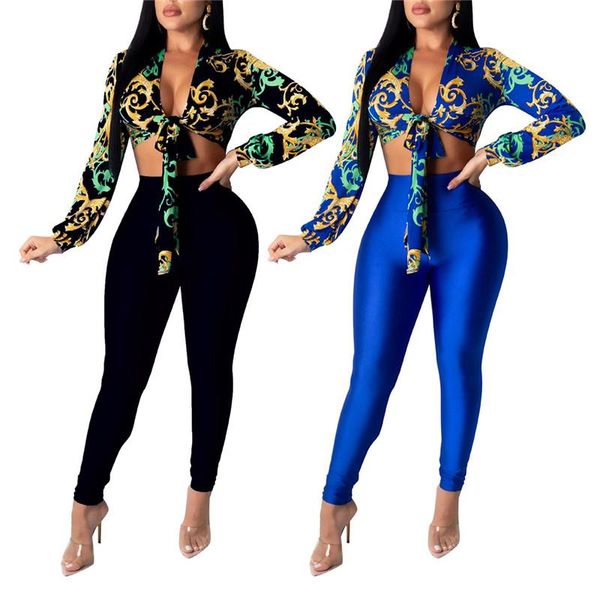 women 2 pieces sets women sweatsuit summer floral print lace up shirt crop high waist long pants tracksuits 2020, Gray
women 2 pieces sets women sweatsuit summer floral print lace up shirt crop high waist long pants tracksuits 2020, Gray
