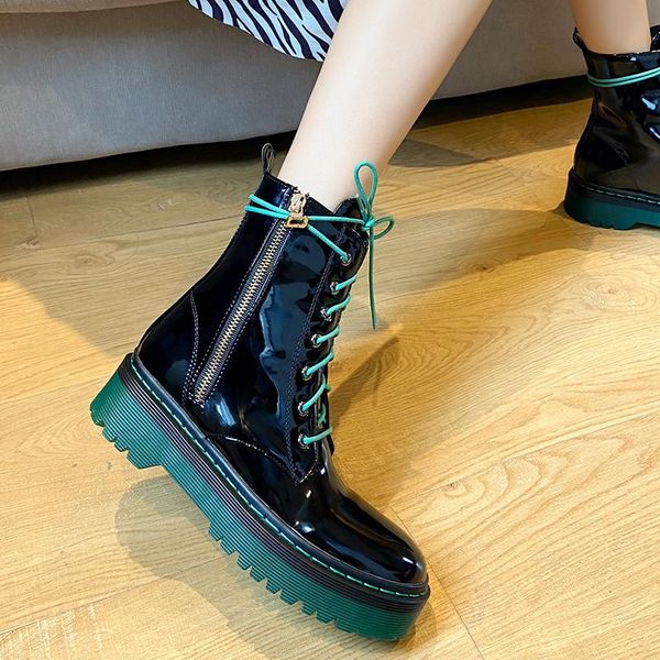 boots fashion color contrast low heel cavalier fall and winter buckle roman style women's, Black
boots fashion color contrast low heel cavalier fall and winter buckle roman style women's, Black
