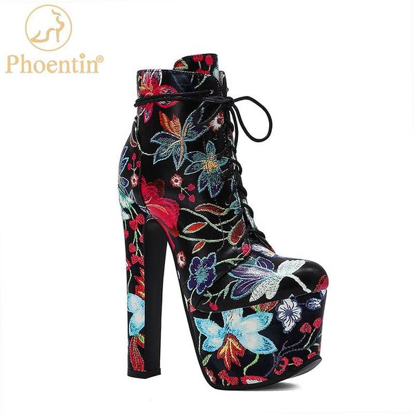 phoentin flower print super high heels booties female high platform boots side zip closure 2020 new arrival lace up shoes ft1039, Black
phoentin flower print super high heels booties female high platform boots side zip closure 2020 new arrival lace up shoes ft1039, Black