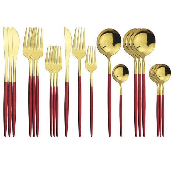 flatware sets 20pcs red gold cutlery set stainless steel dinnerware knife dessert fork spoon dinner silverware kitchen tableware
flatware sets 20pcs red gold cutlery set stainless steel dinnerware knife dessert fork spoon dinner silverware kitchen tableware