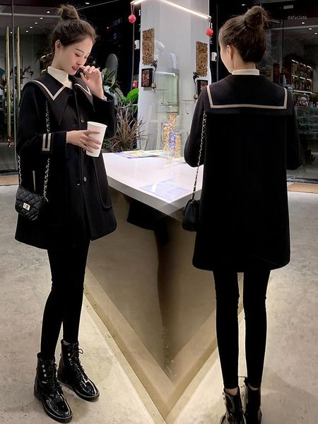 woolen coat women korean clothes black winter overcoat women long loose winter jacket fashion plaszcz damski clothing be50nz1
woolen coat women korean clothes black winter overcoat women long loose winter jacket fashion plaszcz damski clothing be50nz1
