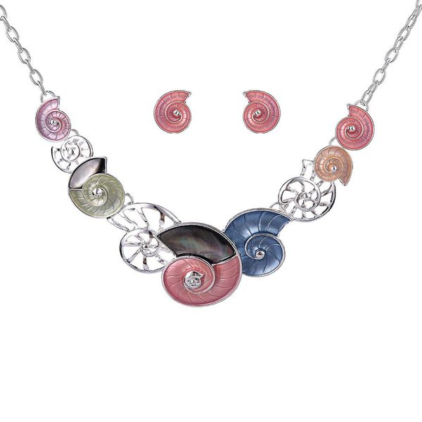 jewelry set creative design conch shell pendants necklaces seta fashion metal alloy women's earrings necklace bridal jewelry sets, Silver
jewelry set creative design conch shell pendants necklaces seta fashion metal alloy women's earrings necklace bridal jewelry sets, Silver