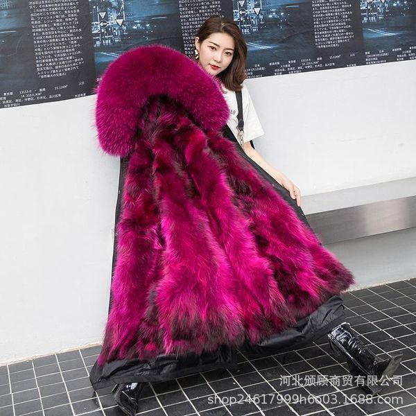 women parka real fur overcoat overcome middle long detachable raccoon fur liner coat raccoon collar parkas extra long, Black
women parka real fur overcoat overcome middle long detachable raccoon fur liner coat raccoon collar parkas extra long, Black