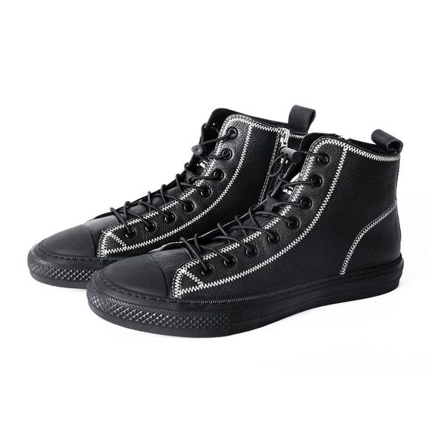 ankle men leather boots casual cowhide boots flat shoes leather work breathable pointed toe genuine cow rubber, Black
ankle men leather boots casual cowhide boots flat shoes leather work breathable pointed toe genuine cow rubber, Black