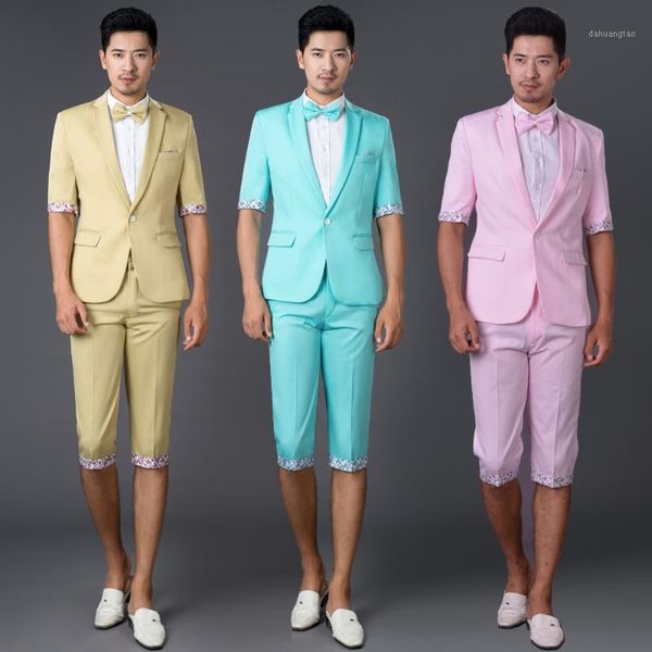 2016 pgraphy suits men cultivating leisure suit korean short sleeve color suits theatrical costume pants small suit1, White;black
2016 pgraphy suits men cultivating leisure suit korean short sleeve color suits theatrical costume pants small suit1, White;black