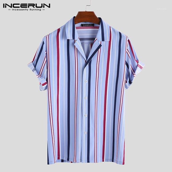 men striped shirts short sleeve lapel neck dress shirts man button up blusas fashion breathable camisa streetwear s-5xl incerun1, White;black
men striped shirts short sleeve lapel neck dress shirts man button up blusas fashion breathable camisa streetwear s-5xl incerun1, White;black