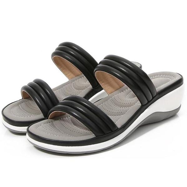 new summer women slippers fashion slides shoes wedge beach shoes female outside platform leisure sandals large size zy853, Black
new summer women slippers fashion slides shoes wedge beach shoes female outside platform leisure sandals large size zy853, Black