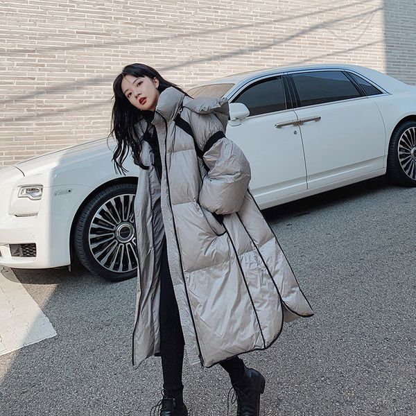 fashion oversized winter down jacket women's long over the knee 2020 new korean loose ladies plus size parkas jackets, Black
fashion oversized winter down jacket women's long over the knee 2020 new korean loose ladies plus size parkas jackets, Black