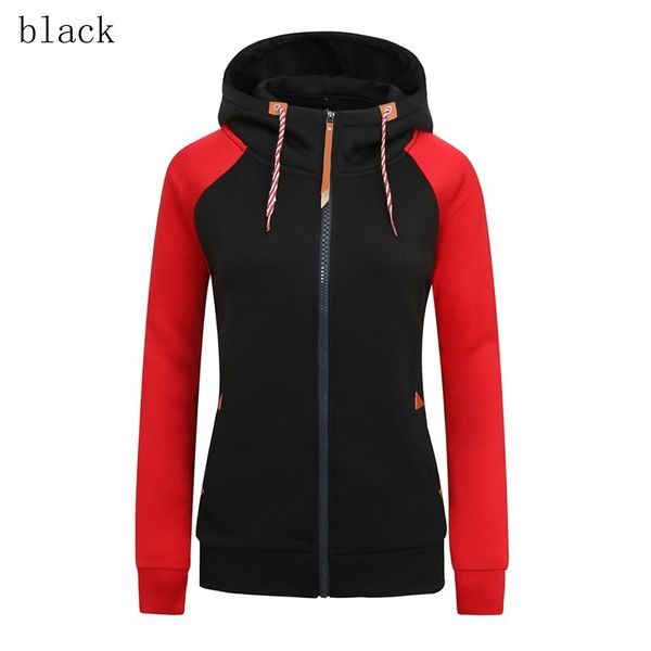 Custom pattern autumn and winter women's new hooded sweater zipper solid color wholesale long-sleeved cardigan, Black
Custom pattern autumn and winter women's new hooded sweater zipper solid color wholesale long-sleeved cardigan, Black