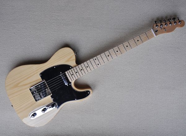 6 strings natural wood color electric guitar with ash body,maple fretboard,black pickguard,can be customized
6 strings natural wood color electric guitar with ash body,maple fretboard,black pickguard,can be customized