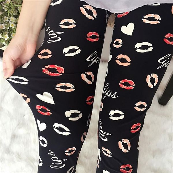 lady lovely lip graffiti legging women casual stripe leggings girl fashion polka dot summer capris fitted cute pant, Black
lady lovely lip graffiti legging women casual stripe leggings girl fashion polka dot summer capris fitted cute pant, Black