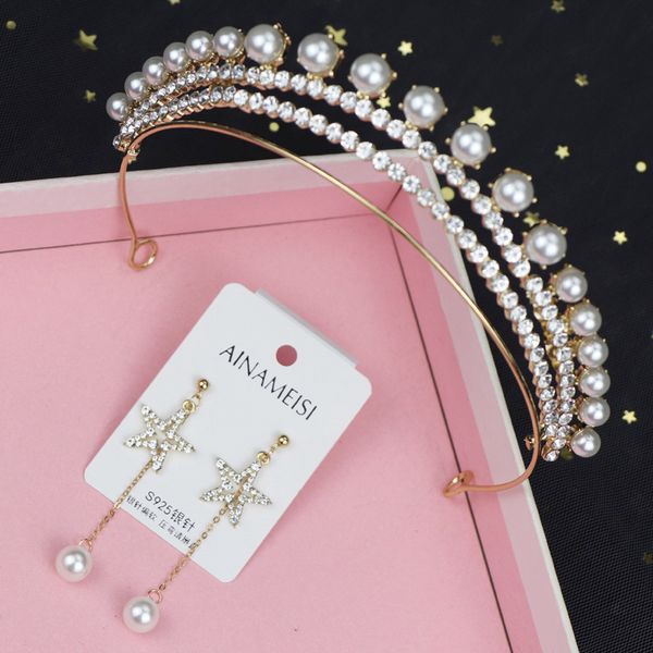 japan and south korea shooting dinner dress headdress bride wedding princess crown super fairy hair accessories, Silver
japan and south korea shooting dinner dress headdress bride wedding princess crown super fairy hair accessories, Silver