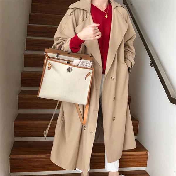 double breasted women's long trench coat with belt epaulet autumn turn down collar coats female winter beige outwear lady 201031, Tan;black
double breasted women's long trench coat with belt epaulet autumn turn down collar coats female winter beige outwear lady 201031, Tan;black