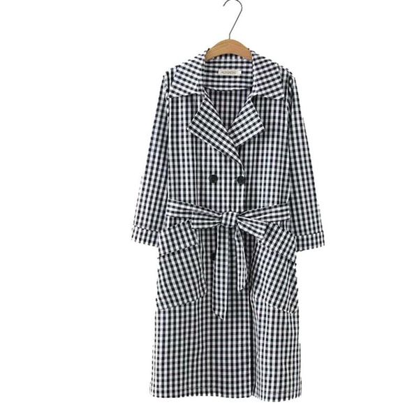 women's trench coats women suit jacket spring large size plaid double-breasted seven points sleeves belt casual autumn coat a288, Tan;black
women's trench coats women suit jacket spring large size plaid double-breasted seven points sleeves belt casual autumn coat a288, Tan;black