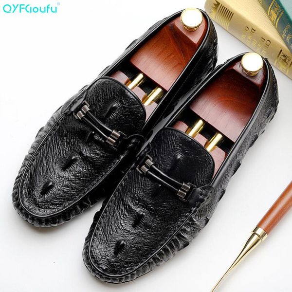 qyfcioufu crocodile pattern men dress shoes genuine leather italian formal oxford casual fashion business shoes office, Black
qyfcioufu crocodile pattern men dress shoes genuine leather italian formal oxford casual fashion business shoes office, Black