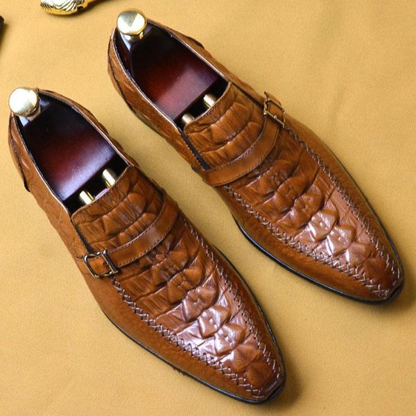 crocodile pattern casual men shoes genuine leather quality formal dress shoes loafers business wedding buckle strap brogue, Black
crocodile pattern casual men shoes genuine leather quality formal dress shoes loafers business wedding buckle strap brogue, Black