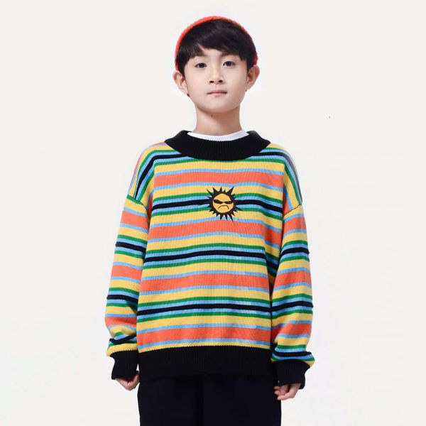 hip brand new dk hop tide boys' colorful striped sweater in autumn 2020, Blue
hip brand new dk hop tide boys' colorful striped sweater in autumn 2020, Blue