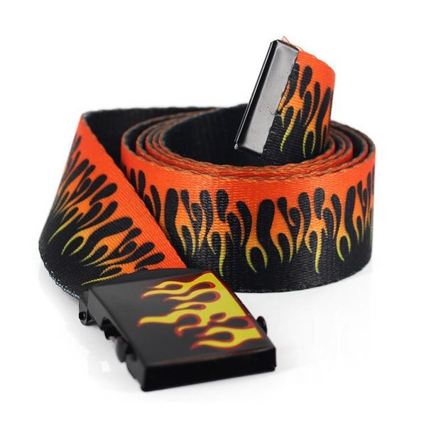 creative flame print belts for men/women fashion nylon metal buckle belt belts male luxury casual straps w jllpvs, Black;brown
creative flame print belts for men/women fashion nylon metal buckle belt belts male luxury casual straps w jllpvs, Black;brown