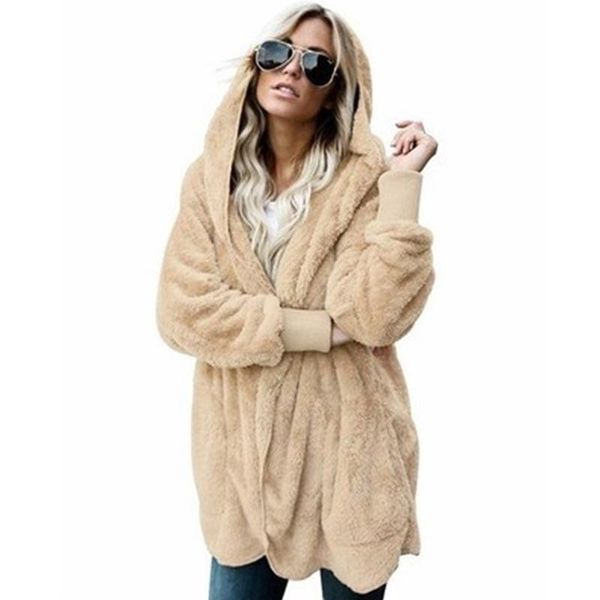women's knits & tees autumn winter jacket hooded street long sleeve sweater cardigan women female fleece casual fashion warm coats, White
women's knits & tees autumn winter jacket hooded street long sleeve sweater cardigan women female fleece casual fashion warm coats, White
