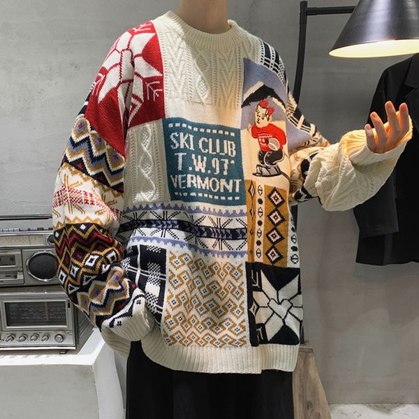2020 christmas sweater jumper men korean loose knitted sweater plus size clothing oversize couples casual pullovers c1222, Black
2020 christmas sweater jumper men korean loose knitted sweater plus size clothing oversize couples casual pullovers c1222, Black