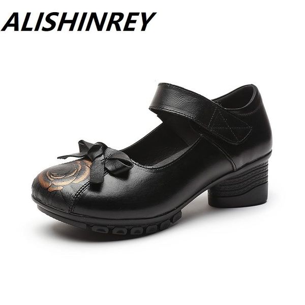 dress shoes alishinrey 2021 spring genuine leather soft sole thick heels single handmade women pumps comfortable, Black
dress shoes alishinrey 2021 spring genuine leather soft sole thick heels single handmade women pumps comfortable, Black