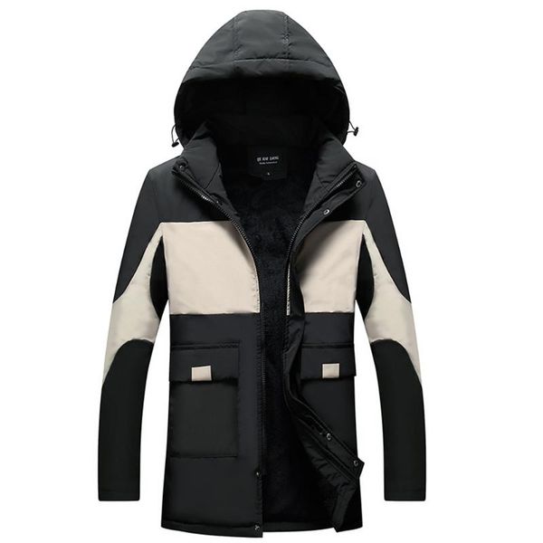 winter men's padding jacket detachable hood with fur lining clothing middle long winderproof polyester casual coats, Black
winter men's padding jacket detachable hood with fur lining clothing middle long winderproof polyester casual coats, Black