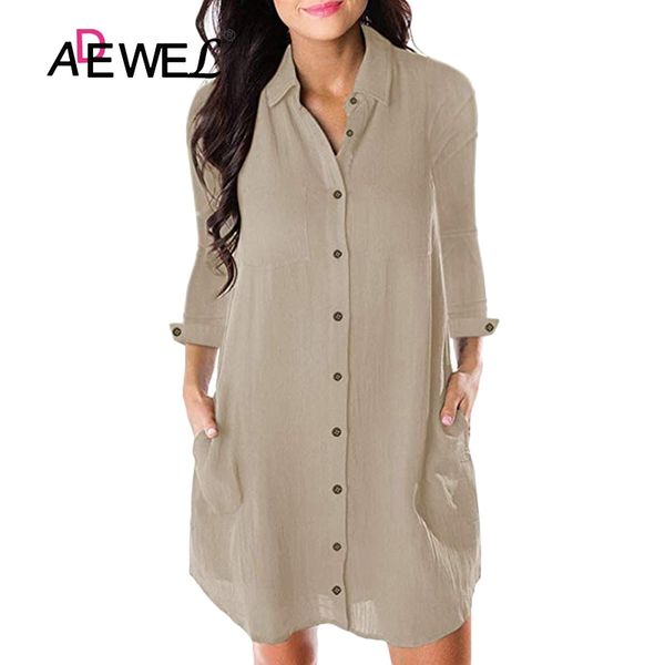 adewel womens and blouses spring summer casual shirt dress button long sleeve loose blouse turn-down collar blusas plus xxl y200402, White
adewel womens and blouses spring summer casual shirt dress button long sleeve loose blouse turn-down collar blusas plus xxl y200402, White
