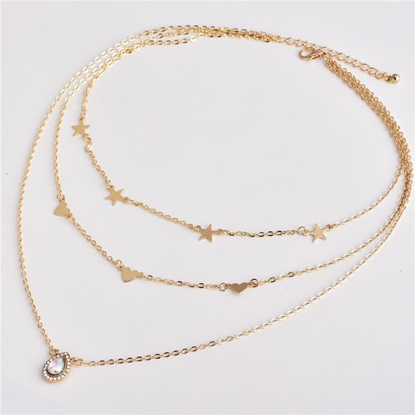 necklace crystal boho star moon geometric pendant layered necklaces for women girl waterdrop opal collar choker jewelry gift wholesale, Silver
necklace crystal boho star moon geometric pendant layered necklaces for women girl waterdrop opal collar choker jewelry gift wholesale, Silver