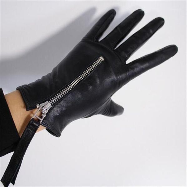 five fingers gloves women' sheepskin leather fashion metal zipper style black touch screen autumn and winter warm1, Blue;gray
five fingers gloves women' sheepskin leather fashion metal zipper style black touch screen autumn and winter warm1, Blue;gray